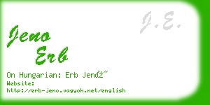 jeno erb business card